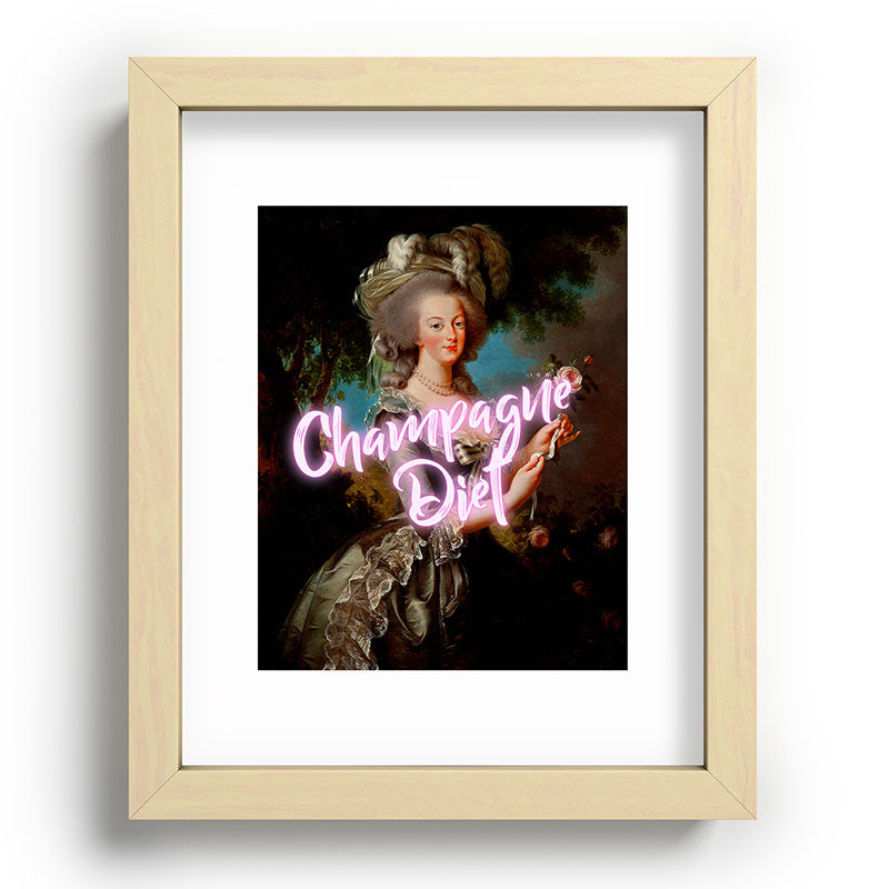Champagne Diet' Marie Antoinette  Framed Art Print