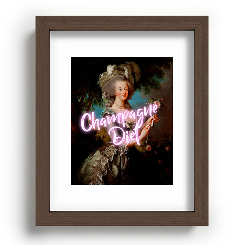 Champagne Diet' Marie Antoinette  Framed Art Print