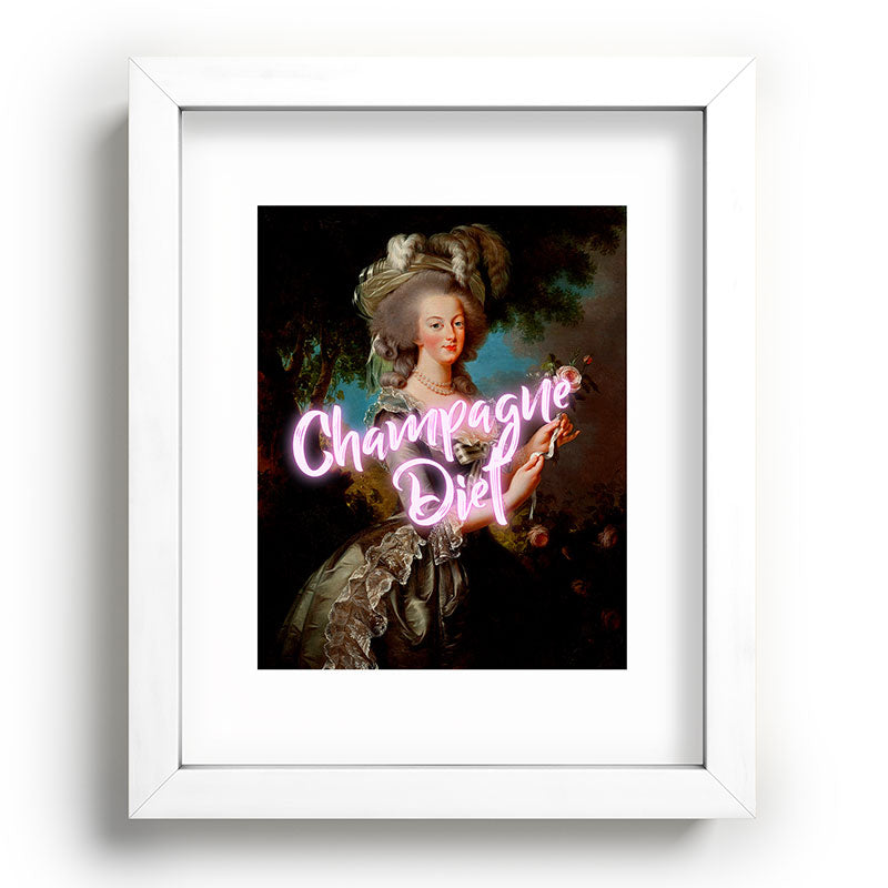 Champagne Diet' Marie Antoinette  Framed Art Print