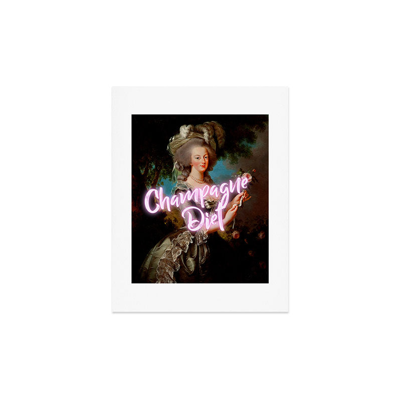 Champagne Diet' Marie Antoinette  Art Print