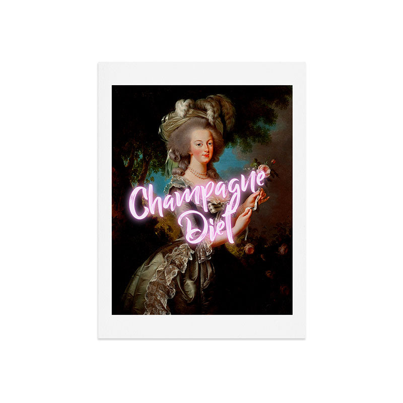 Champagne Diet' Marie Antoinette  Art Print