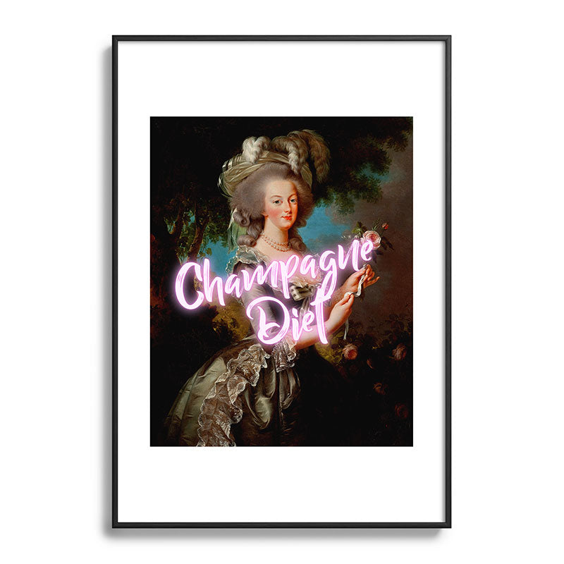 Champagne Diet' Marie Antoinette  Framed Art Print
