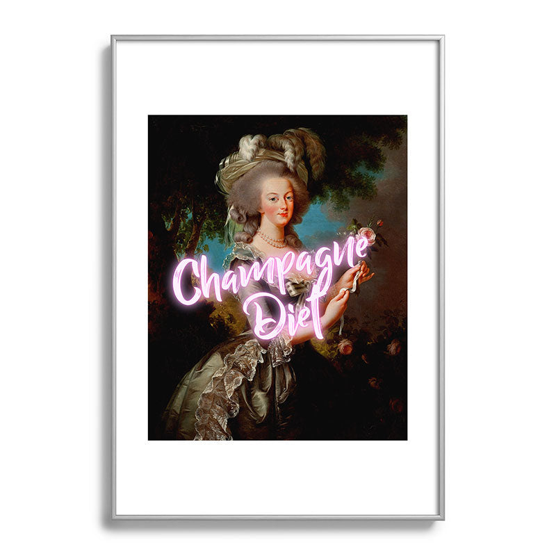 Champagne Diet' Marie Antoinette  Framed Art Print