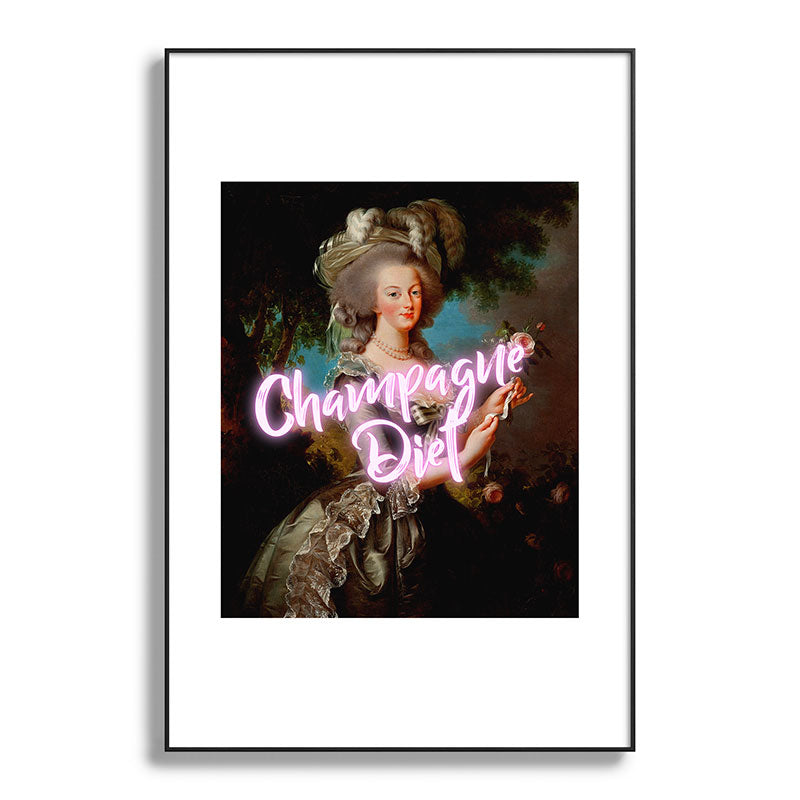Champagne Diet' Marie Antoinette  Framed Art Print