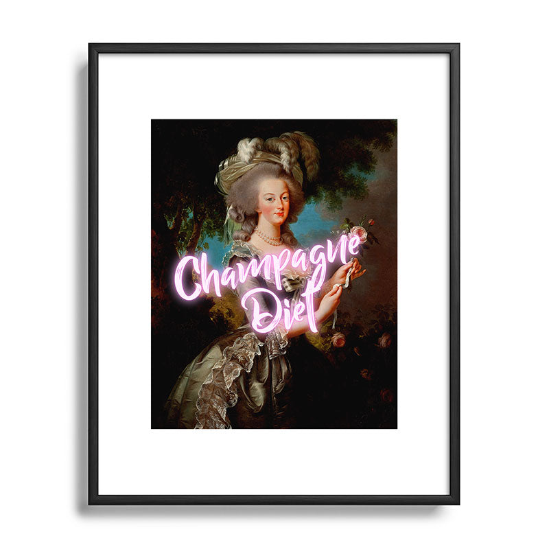 Champagne Diet' Marie Antoinette  Framed Art Print