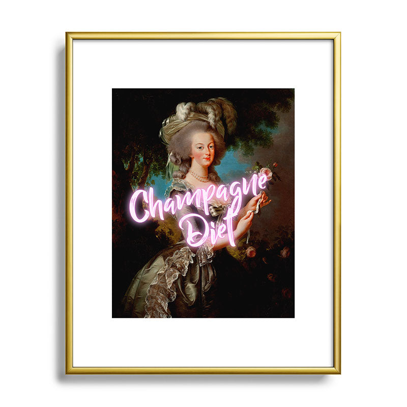 Champagne Diet' Marie Antoinette  Framed Art Print