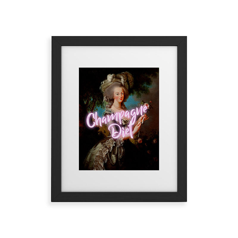 Champagne Diet' Marie Antoinette  Framed Art Print