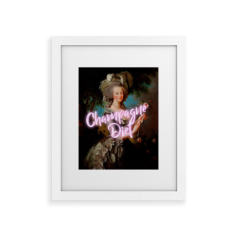 Champagne Diet' Marie Antoinette  Framed Art Print