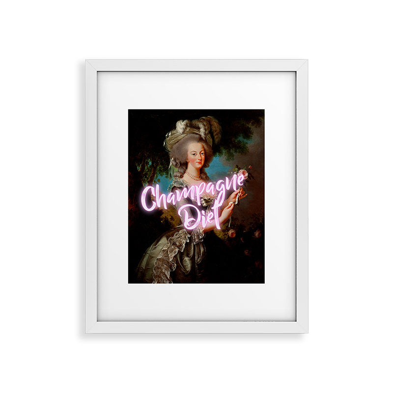 Champagne Diet' Marie Antoinette  Framed Art Print