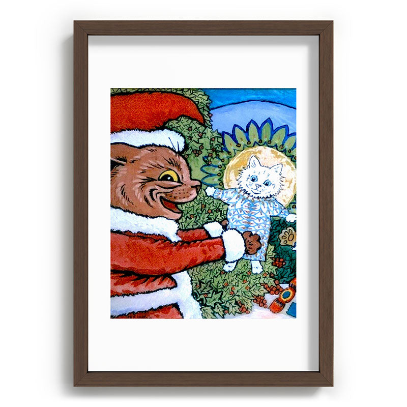 Christmas Gift' Louis Wain Vintage Cat Framed Art Print