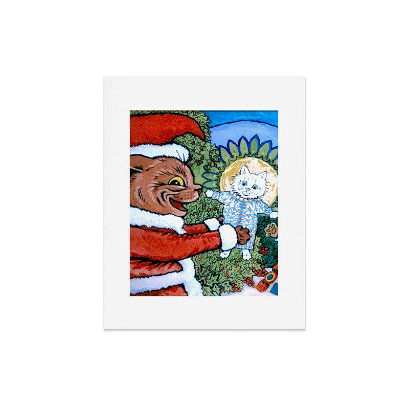 Christmas Gift' Louis Wain Vintage Cat Art Print