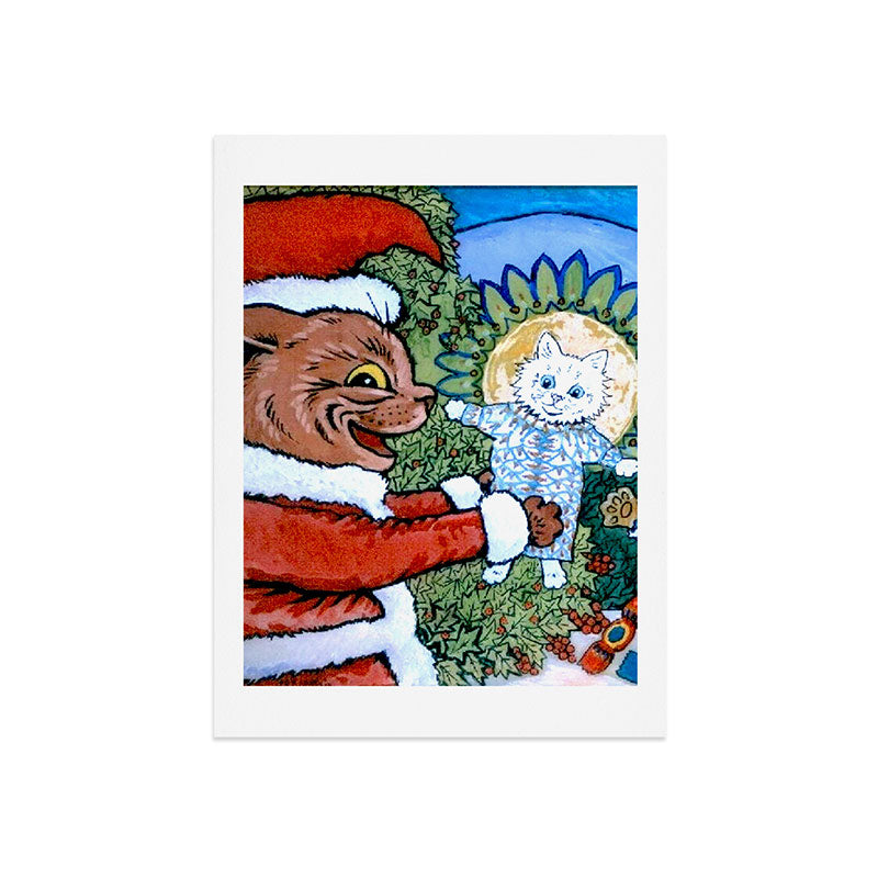 Christmas Gift' Louis Wain Vintage Cat Art Print
