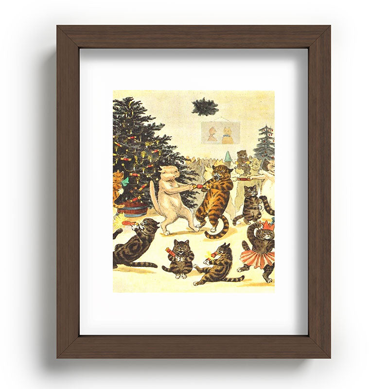 Christmas Party Cats' by Louis Wain Vintage Cat Art Framed Art Print