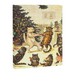 Christmas Party Cats' by Louis Wain Vintage Cat Art Canvas Print