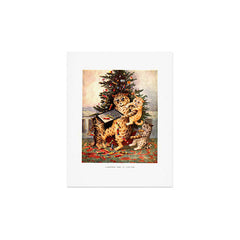 Christmas Time In Catland' Louis Wain Vintage Cat Art Print