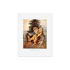 Christmas Time In Catland' Louis Wain Vintage Cat Art Print
