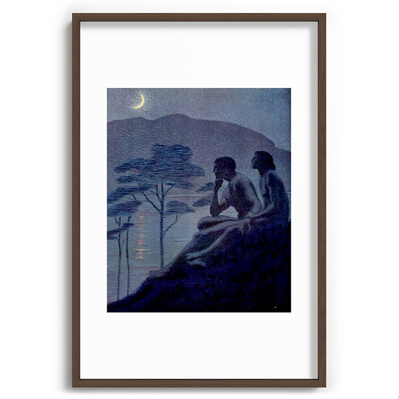 "Give me nights perfectly quiet...and I looking up at the stars" Leaves of Grass by Margaret Cook Framed Art Print