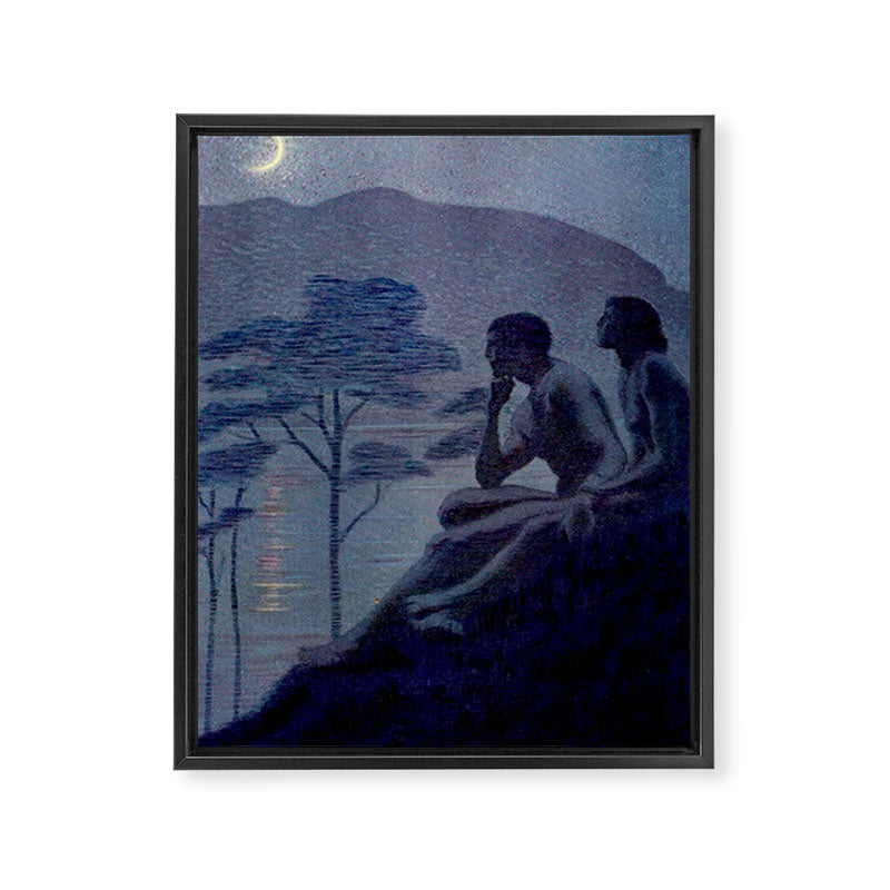 "Give me nights perfectly quiet...and I looking up at the stars" Leaves of Grass by Margaret Cook Framed Canvas Print