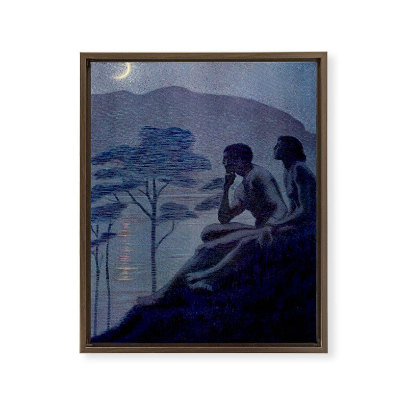 "Give me nights perfectly quiet...and I looking up at the stars" Leaves of Grass by Margaret Cook Framed Canvas Print