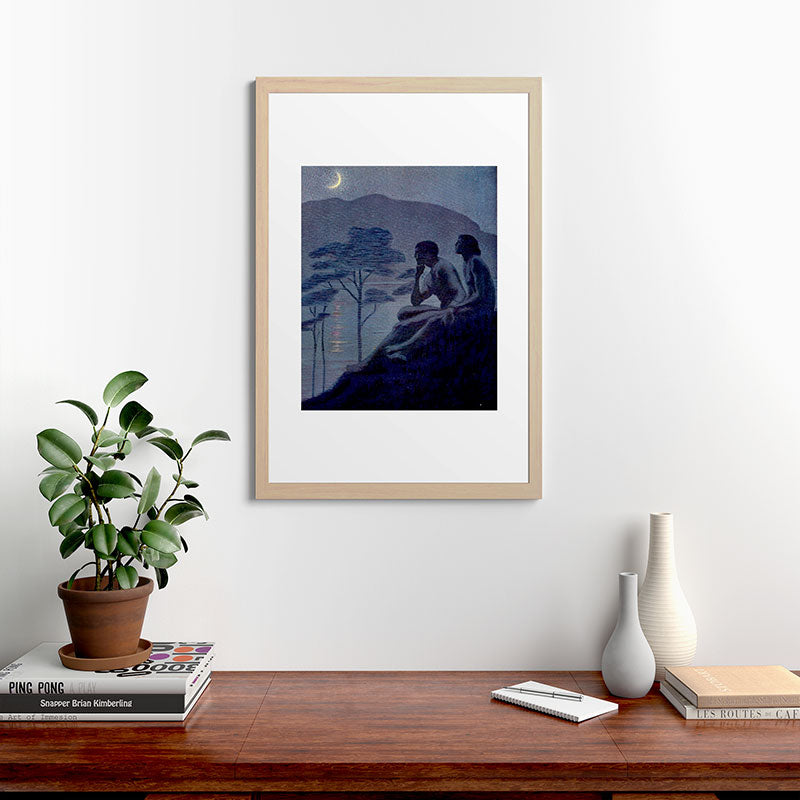 "Give me nights perfectly quiet...and I looking up at the stars" Leaves of Grass by Margaret Cook Framed Art Print