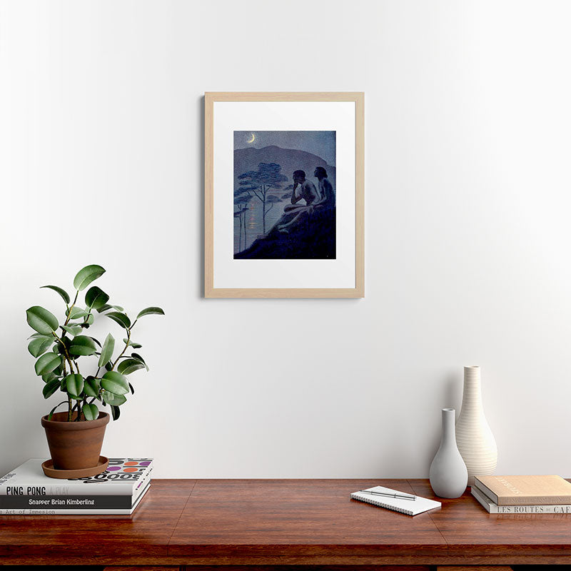 "Give me nights perfectly quiet...and I looking up at the stars" Leaves of Grass by Margaret Cook Framed Art Print