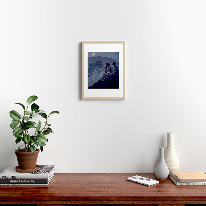 "Give me nights perfectly quiet...and I looking up at the stars" Leaves of Grass by Margaret Cook Framed Art Print