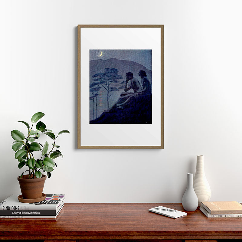 "Give me nights perfectly quiet...and I looking up at the stars" Leaves of Grass by Margaret Cook Framed Art Print