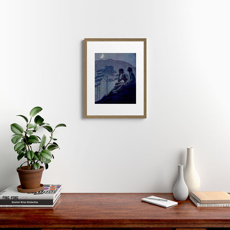 "Give me nights perfectly quiet...and I looking up at the stars" Leaves of Grass by Margaret Cook Framed Art Print