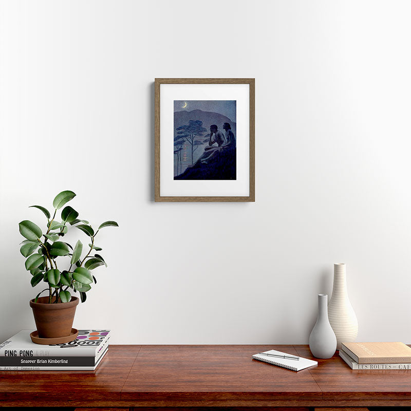 "Give me nights perfectly quiet...and I looking up at the stars" Leaves of Grass by Margaret Cook Framed Art Print