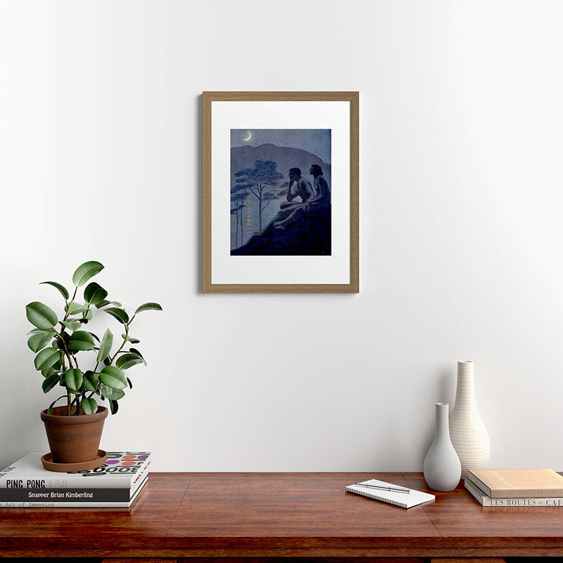 "Give me nights perfectly quiet...and I looking up at the stars" Leaves of Grass by Margaret Cook Framed Art Print
