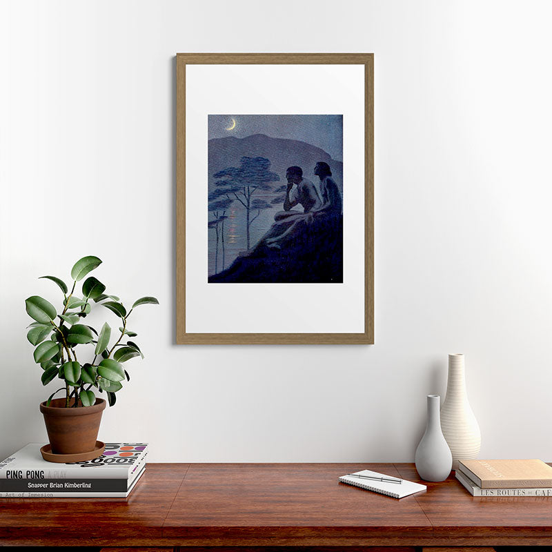 "Give me nights perfectly quiet...and I looking up at the stars" Leaves of Grass by Margaret Cook Framed Art Print