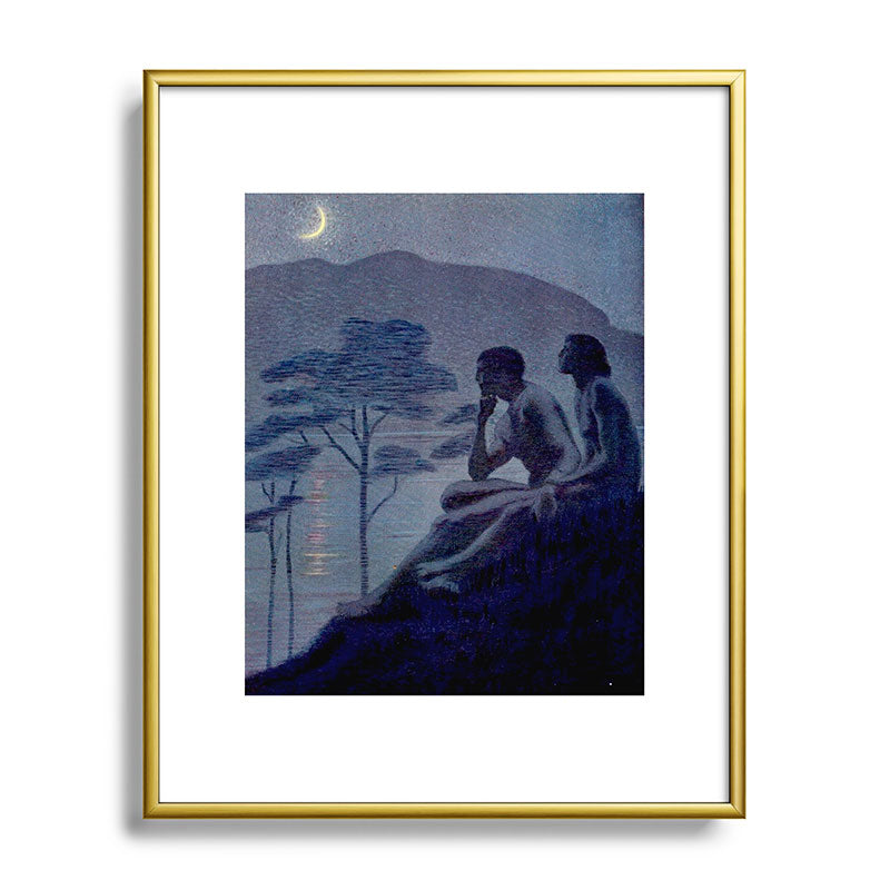 "Give me nights perfectly quiet...and I looking up at the stars" Leaves of Grass by Margaret Cook Framed Art Print