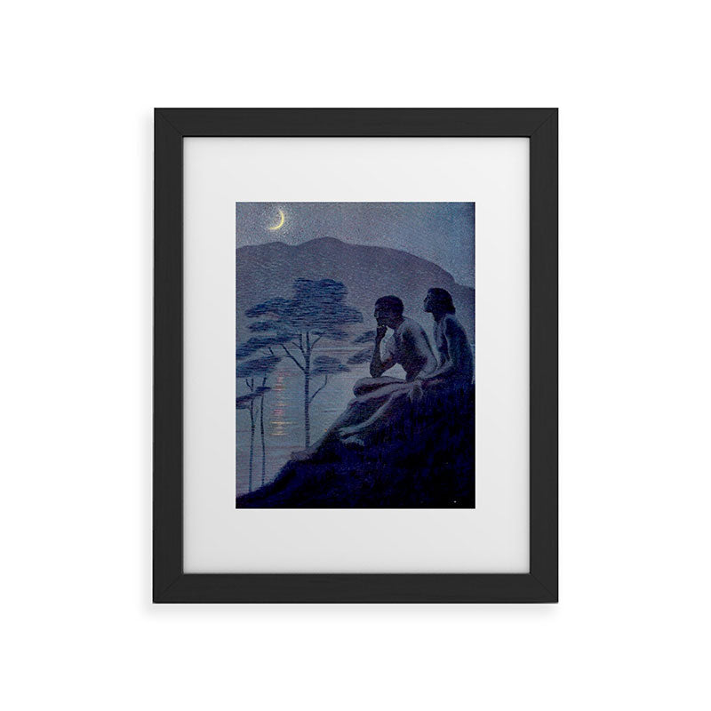 "Give me nights perfectly quiet...and I looking up at the stars" Leaves of Grass by Margaret Cook Framed Art Print