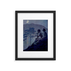 "Give me nights perfectly quiet...and I looking up at the stars" Leaves of Grass by Margaret Cook Framed Art Print