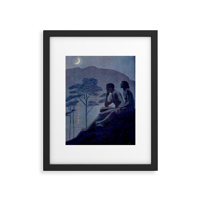 "Give me nights perfectly quiet...and I looking up at the stars" Leaves of Grass by Margaret Cook Framed Art Print