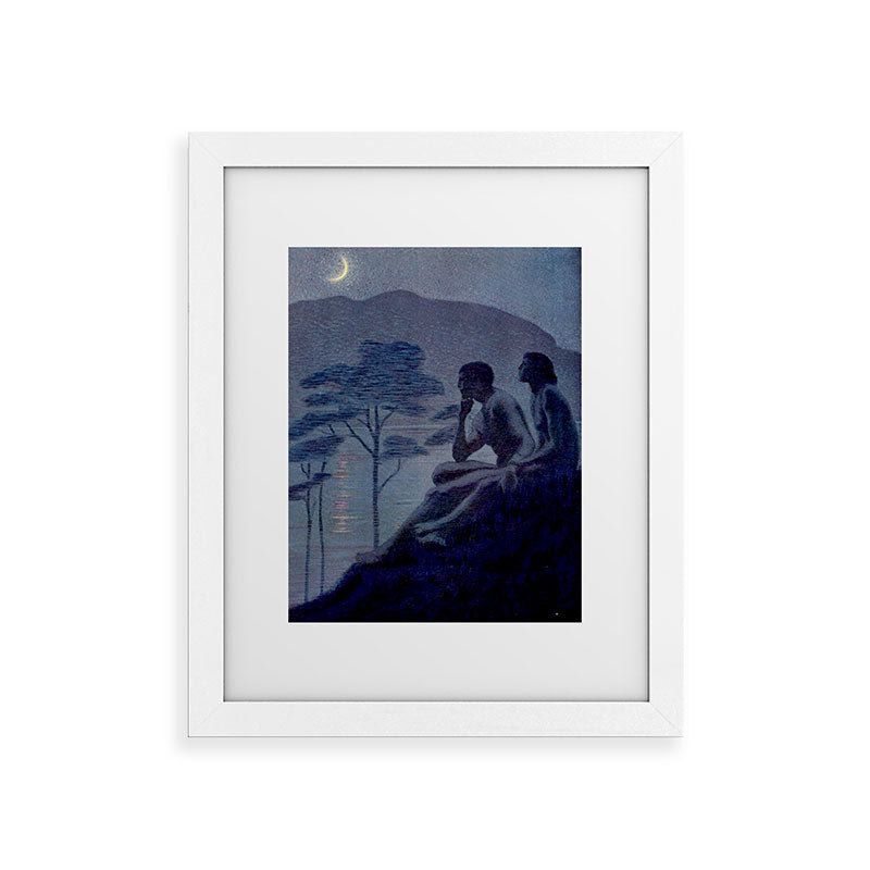 "Give me nights perfectly quiet...and I looking up at the stars" Leaves of Grass by Margaret Cook Framed Art Print