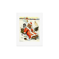 To Wish You A Merry Christmas' by Louis Wain Art Print