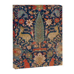 17th Century Persian Rug Print with Animals Canvas Print