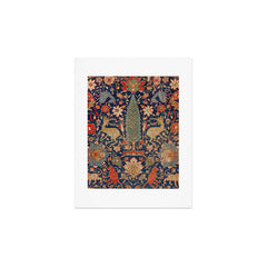17th Century Persian Rug Print with Animals Art Print