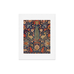 17th Century Persian Rug Print with Animals Art Print