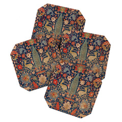17th Century Persian Rug Print with Animals Coaster