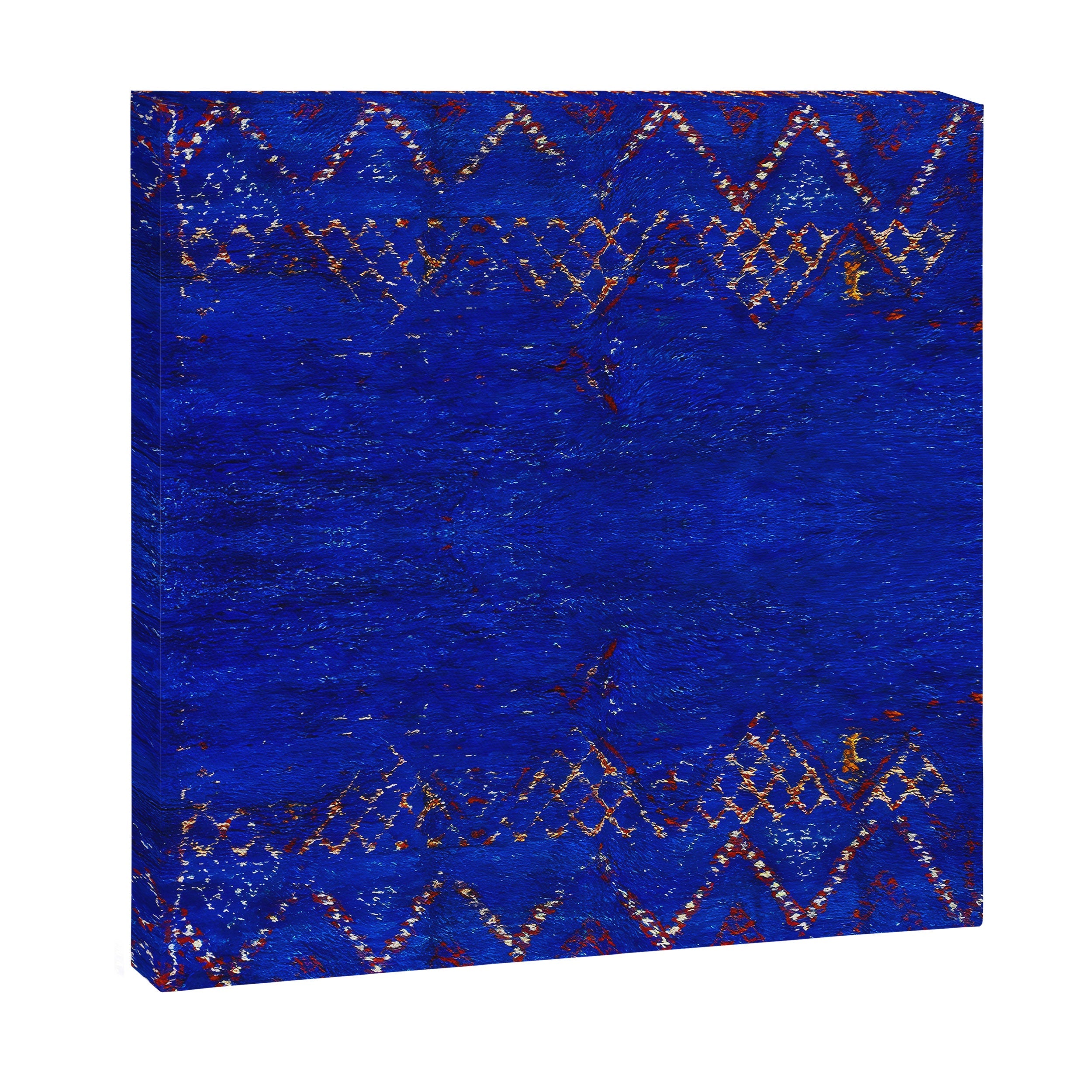 -A5- Royal Calm Blue Bohemian Moroccan Artwork. Canvas Print