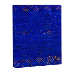 -A5- Royal Calm Blue Bohemian Moroccan Artwork. Canvas Print