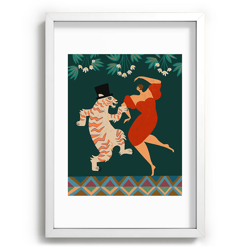 A Date With The Wild Cat  Framed Art Print
