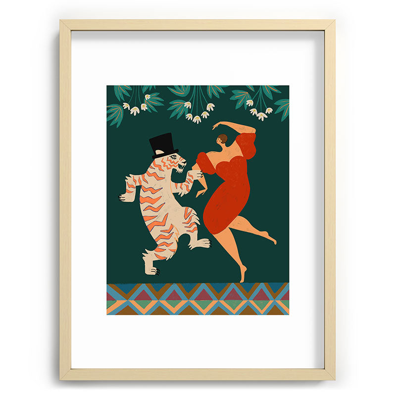 A Date With The Wild Cat  Framed Art Print