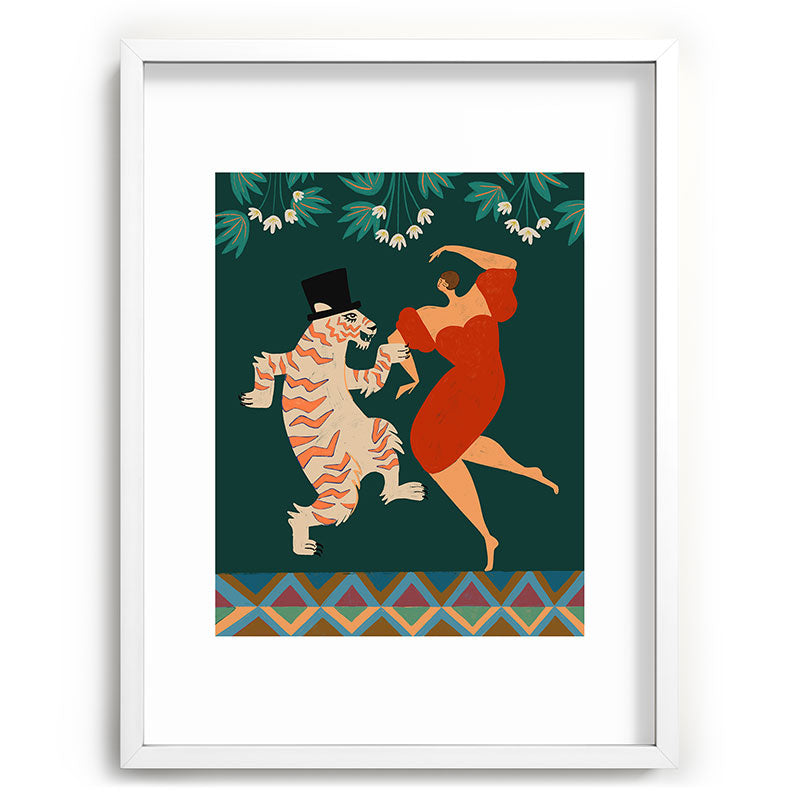 A Date With The Wild Cat  Framed Art Print