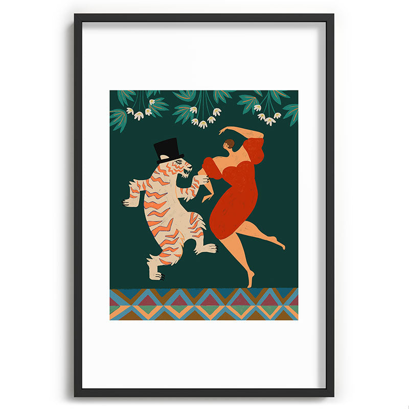 A Date With The Wild Cat  Framed Art Print