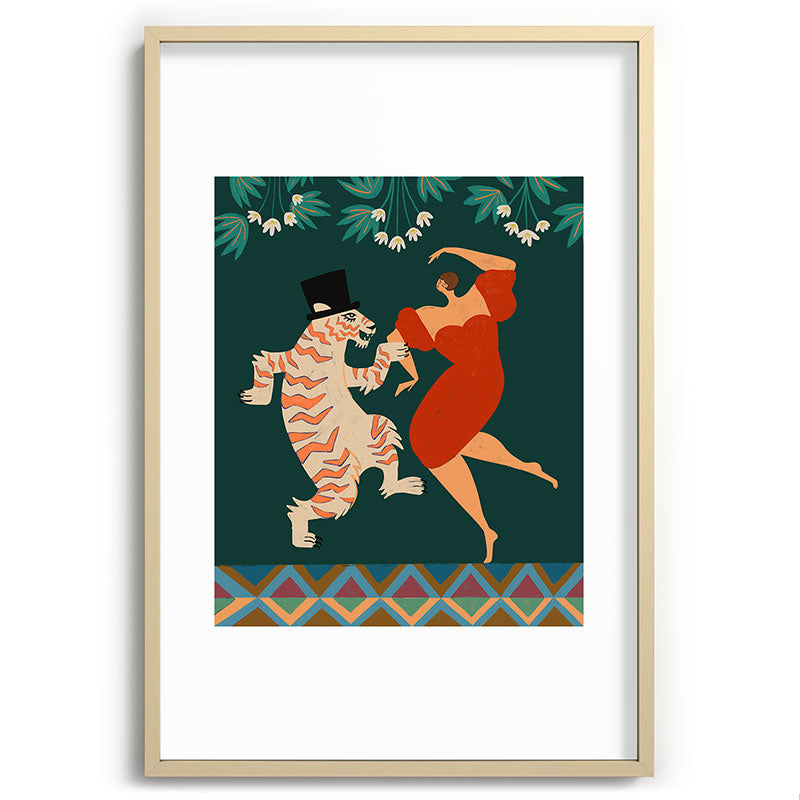 A Date With The Wild Cat  Framed Art Print