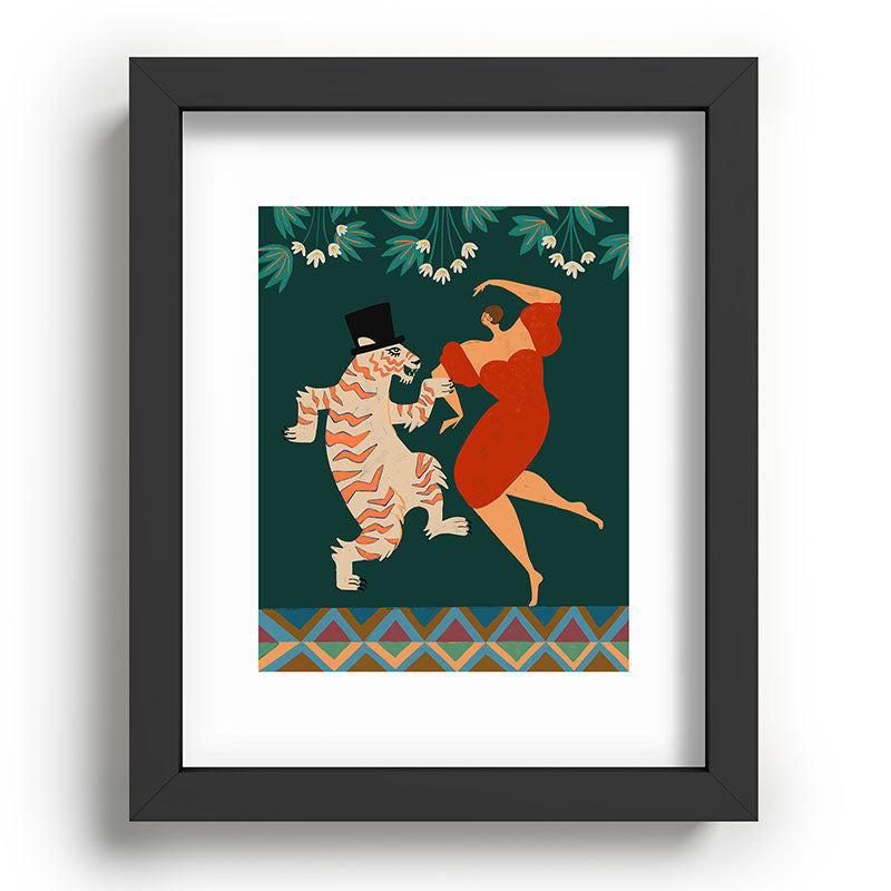 A Date With The Wild Cat  Framed Art Print