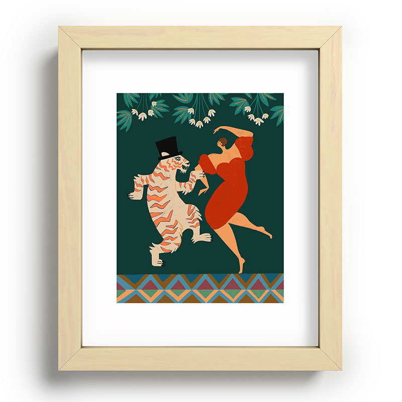 A Date With The Wild Cat  Framed Art Print